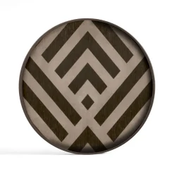 Vide-poche en bois - Graphite Chevron - 30 x 30 cm