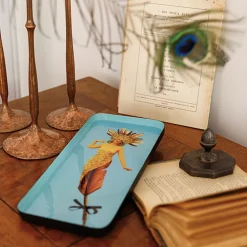Vide-poche rectangulaire Poesy en fer - 12,5 × 28 cm